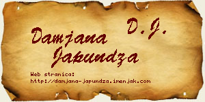 Damjana Japundža vizit kartica